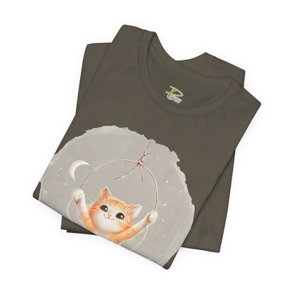 Cute Smiling Cat Cartoon T-shirt - Paraw