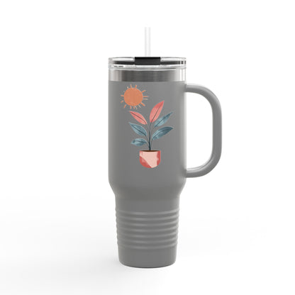 Insulated Travel Mug, 40oz - Peaceful Bloom Insulated Mug