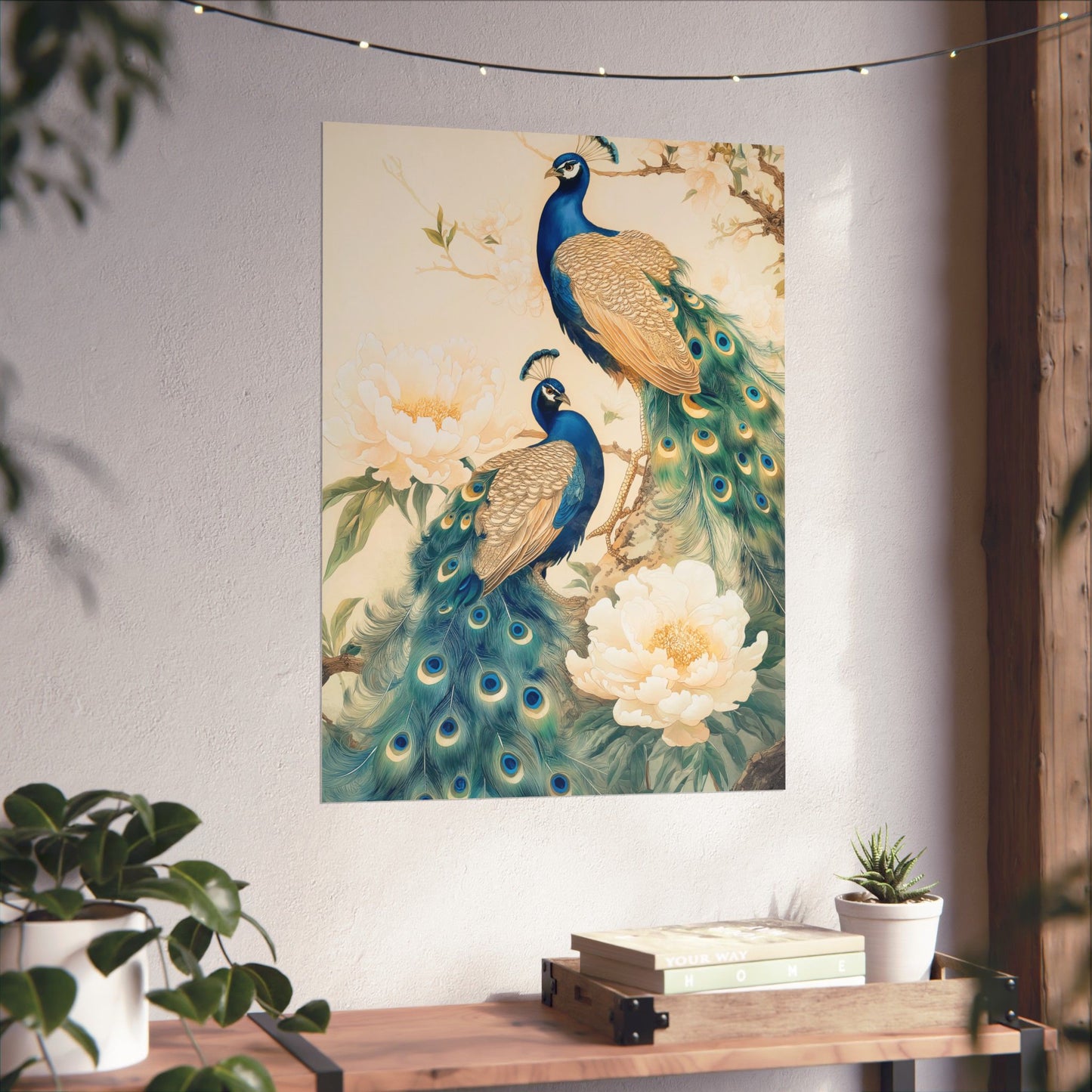 Artistic peacock wall decoration