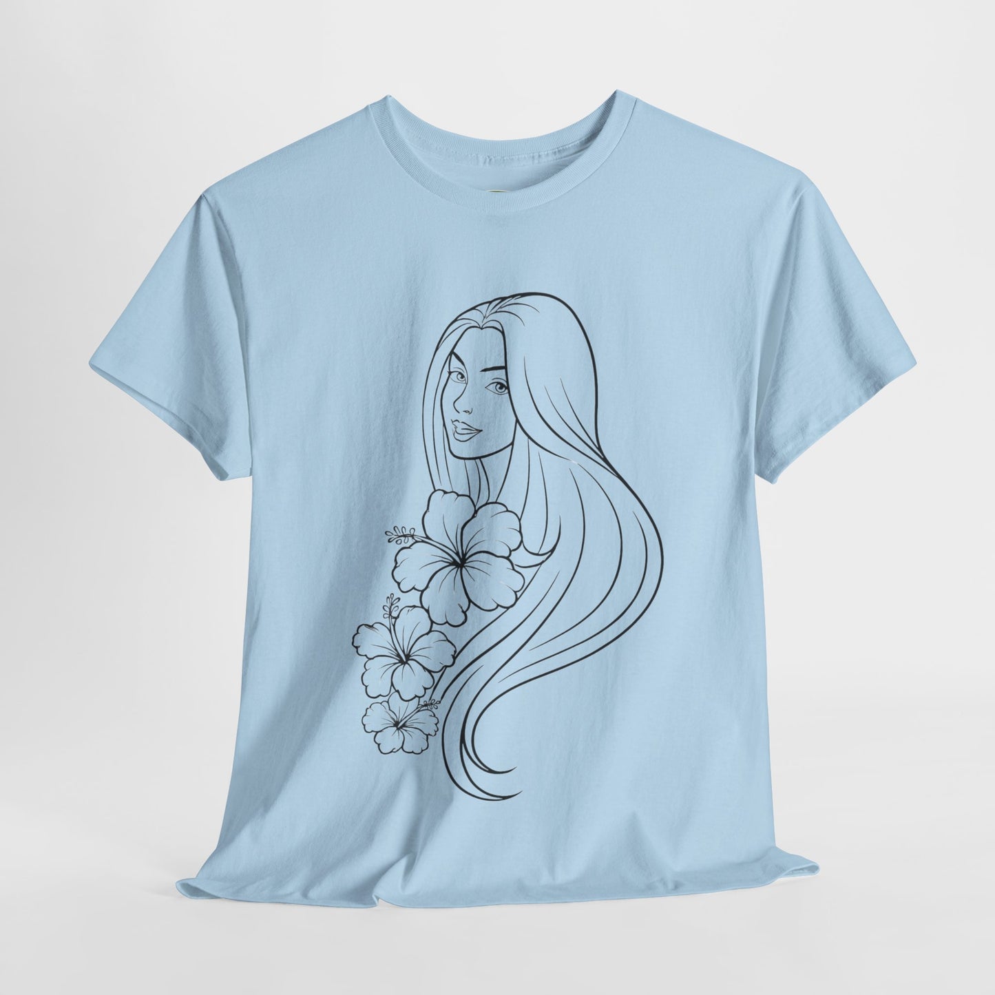 Floral Princess Cotton Tee - Chic Casual Wear - Birthday Gift - Mother's Day Gift