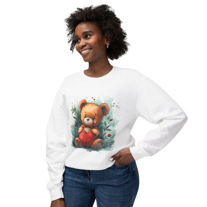 Teddy Bear Unisex Lightweight Crewneck Sweatshirt