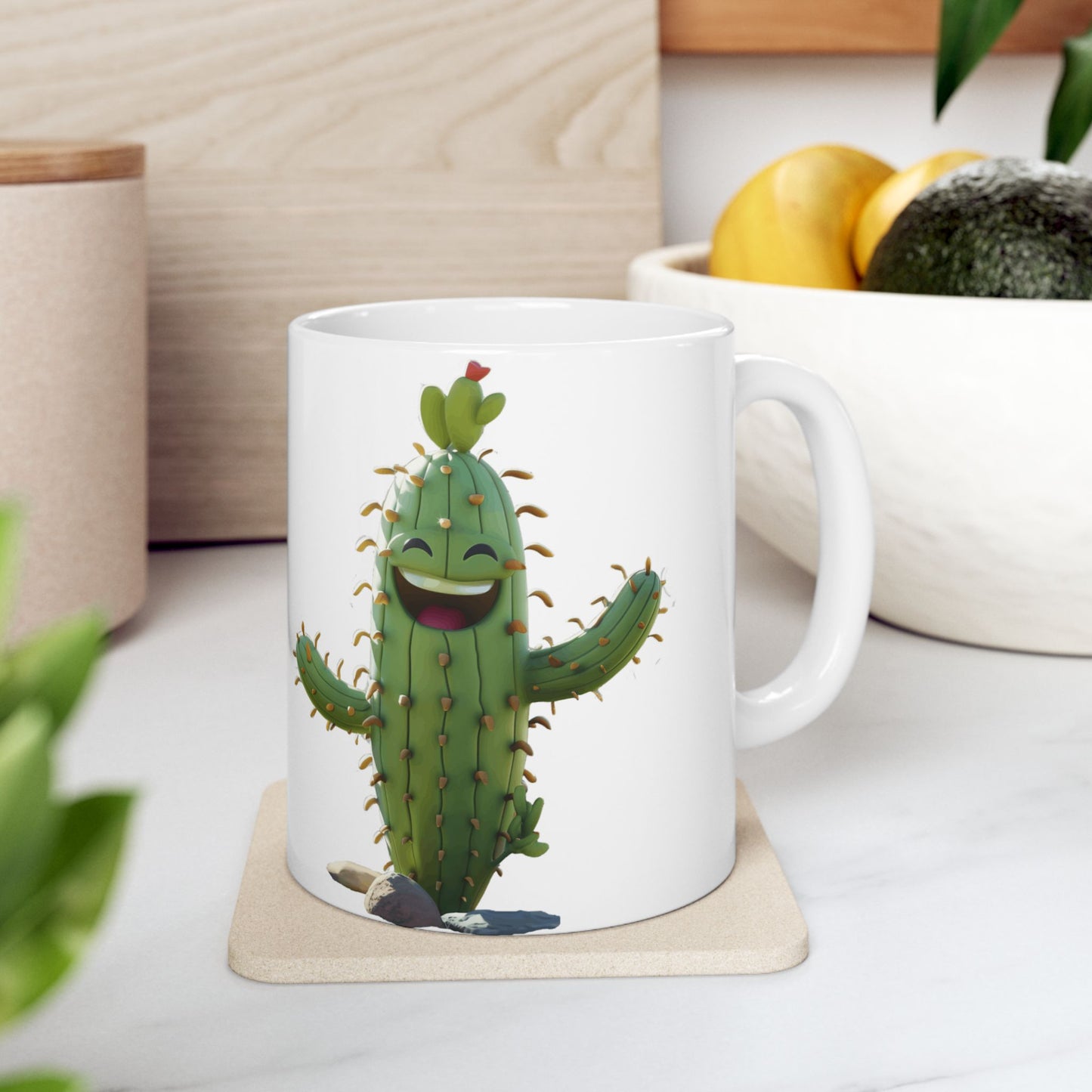 Funny Ceramic Mug with Cactus design, (11oz, 15oz)