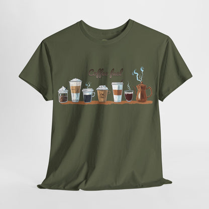 Coffee Cups T-shirt - Unisex Heavy Cotton Tee