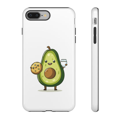 Tough Cases with Cute avocado cartoon character for iPhone, Samsung, and Google case