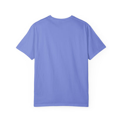 Unisex Garment-Dyed T-shirt - Journey of Heart - Train Tracks Coming out from Heart