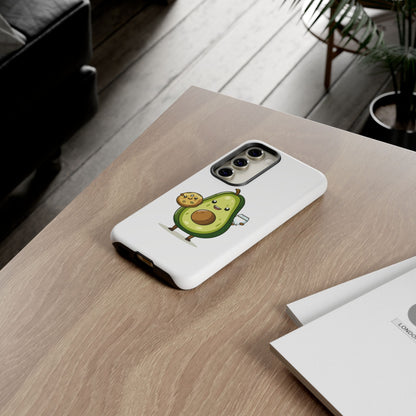 Tough Cases with Cute avocado cartoon character for iPhone, Samsung, and Google case