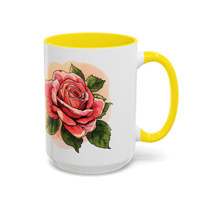 Elegant Floral Accent Coffee Mug - Perfect Gift for Garden Lovers