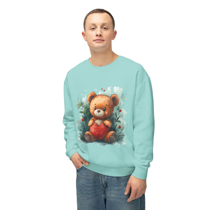 Teddy Bear Unisex Lightweight Crewneck Sweatshirt