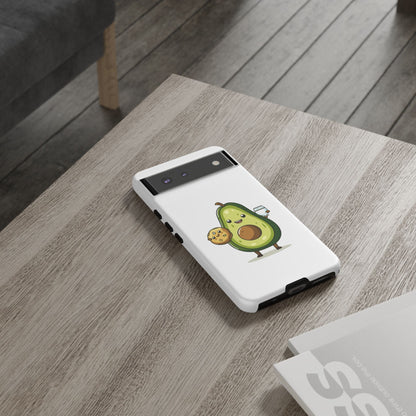 Tough Cases with Cute avocado cartoon character for iPhone, Samsung, and Google case