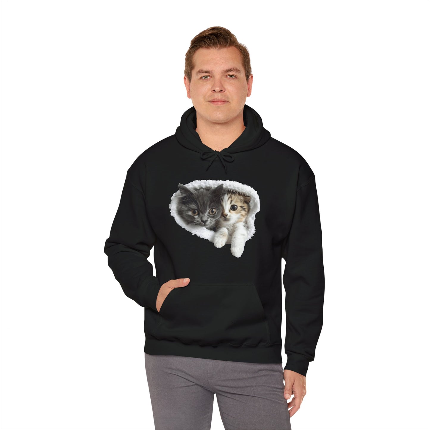 Cute Cat Design for Cat Lovers - Unisex Heavy Blend™ Hooded Sweatshirt