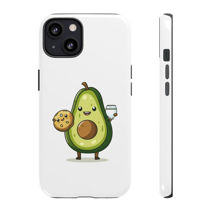 Tough Cases with Cute avocado cartoon character for iPhone, Samsung, and Google case