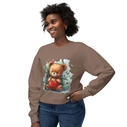 Teddy Bear Unisex Lightweight Crewneck Sweatshirt