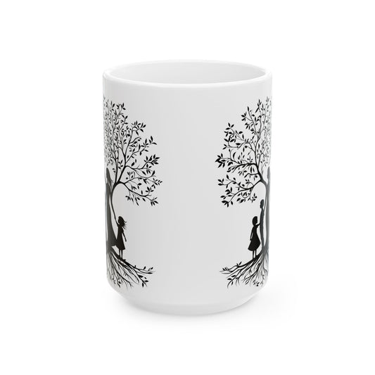 Whimsical Tree Silhouette Ceramic Mug - Perfect for Nature Lovers and Gift Giving - Mother's day gift - Birthday Gift