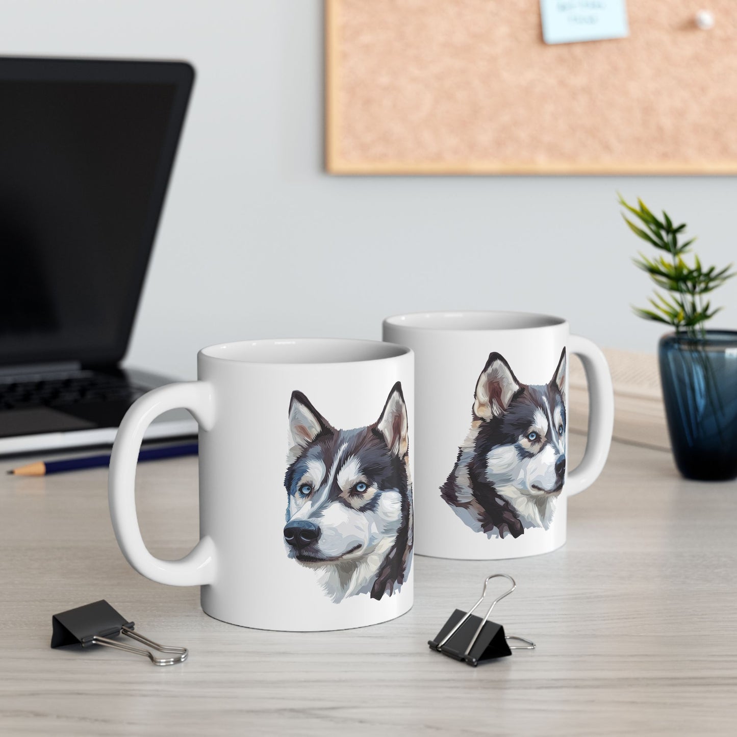 Siberian Husky Dog Coffee Mug - Ceramic Mug, (11oz, 15oz)