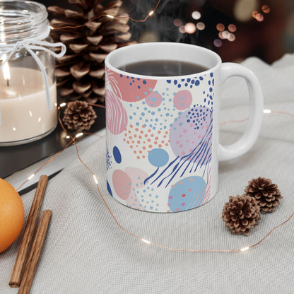 Geometric Shapes Ceramic Mug - (11oz, 15oz)