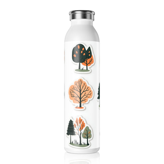 Slim Water Bottle, 20oz - Seasonal Serenity Thin Water Bottle