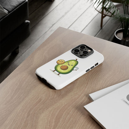 Tough Cases with Cute avocado cartoon character for iPhone, Samsung, and Google case