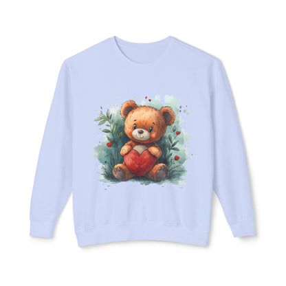 Teddy Bear Unisex Lightweight Crewneck Sweatshirt