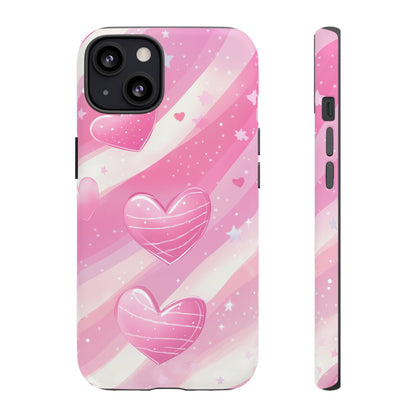 Pink Hearts Phone Case - iPhone, Samsung, and Google case