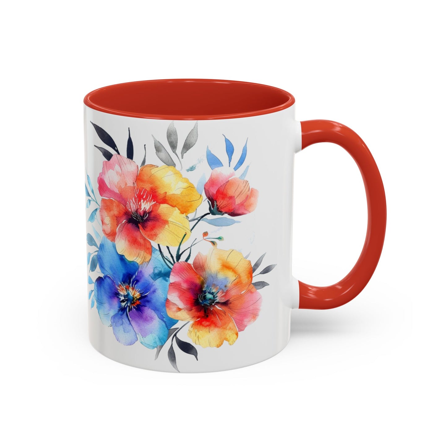 Oil colored  Wildflowers Accent Coffee Mug,  (11oz, 15oz)