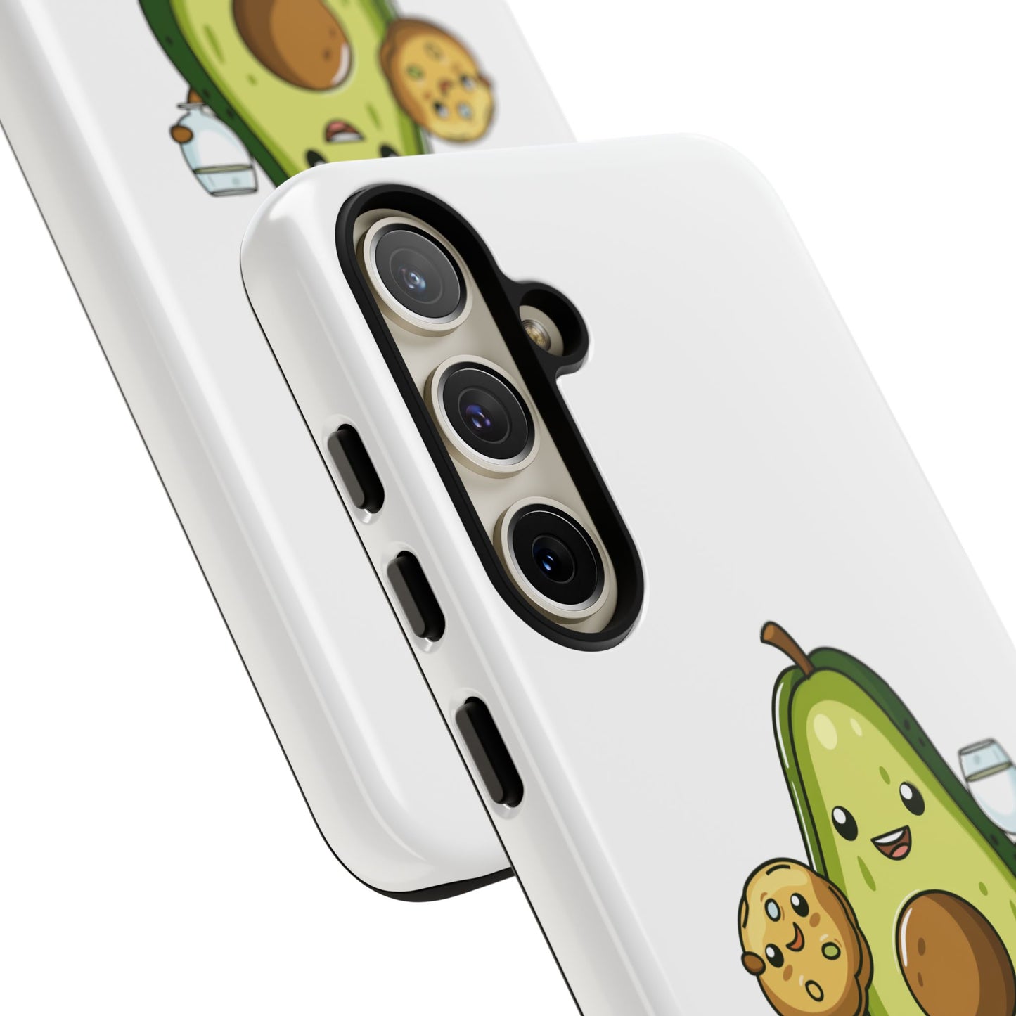 Tough Cases with Cute avocado cartoon character for iPhone, Samsung, and Google case