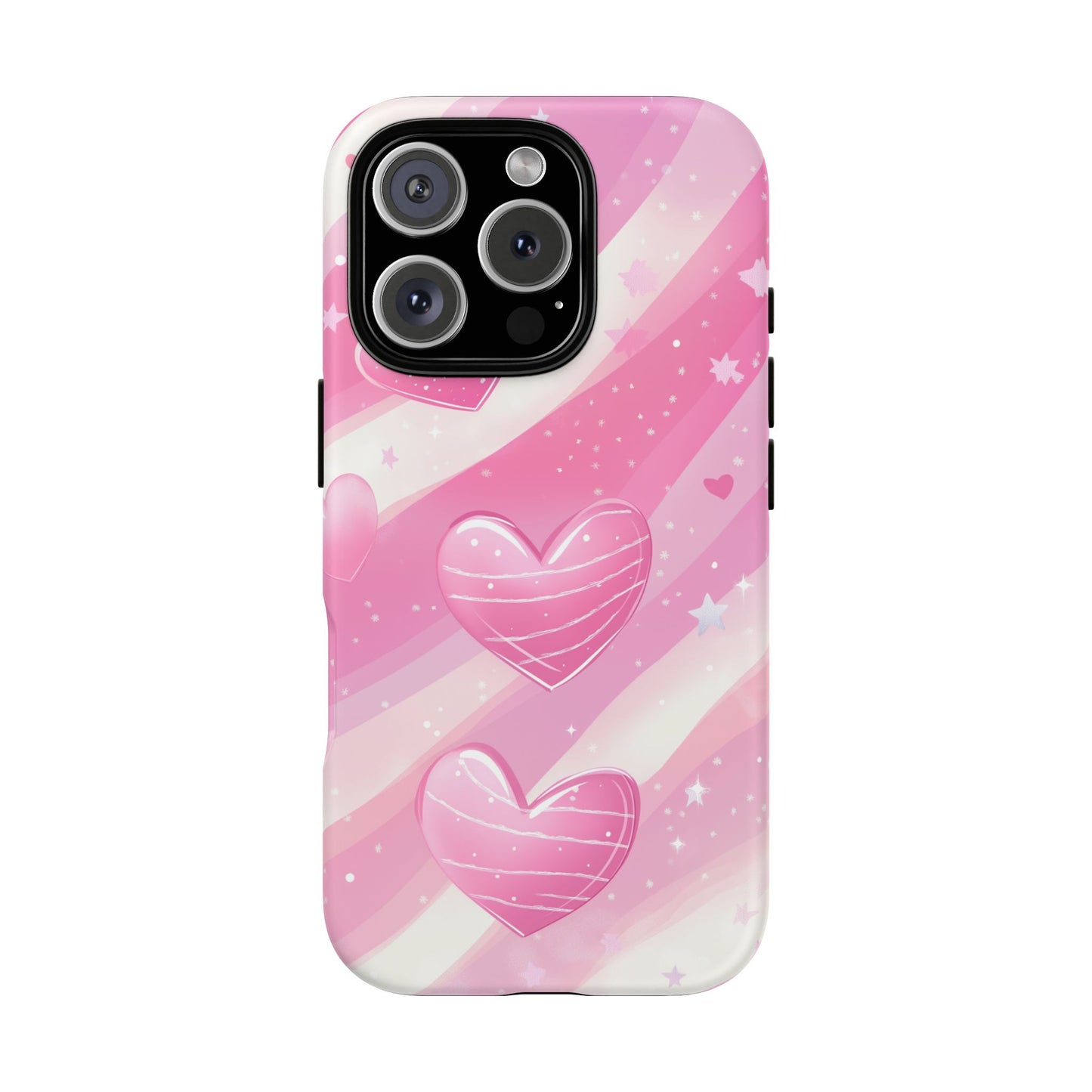 Pink Hearts Phone Case - iPhone, Samsung, and Google case