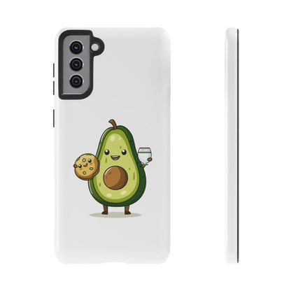 Tough Cases with Cute avocado cartoon character for iPhone, Samsung, and Google case