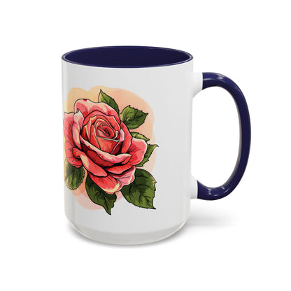 Elegant Floral Accent Coffee Mug - Perfect Gift for Garden Lovers
