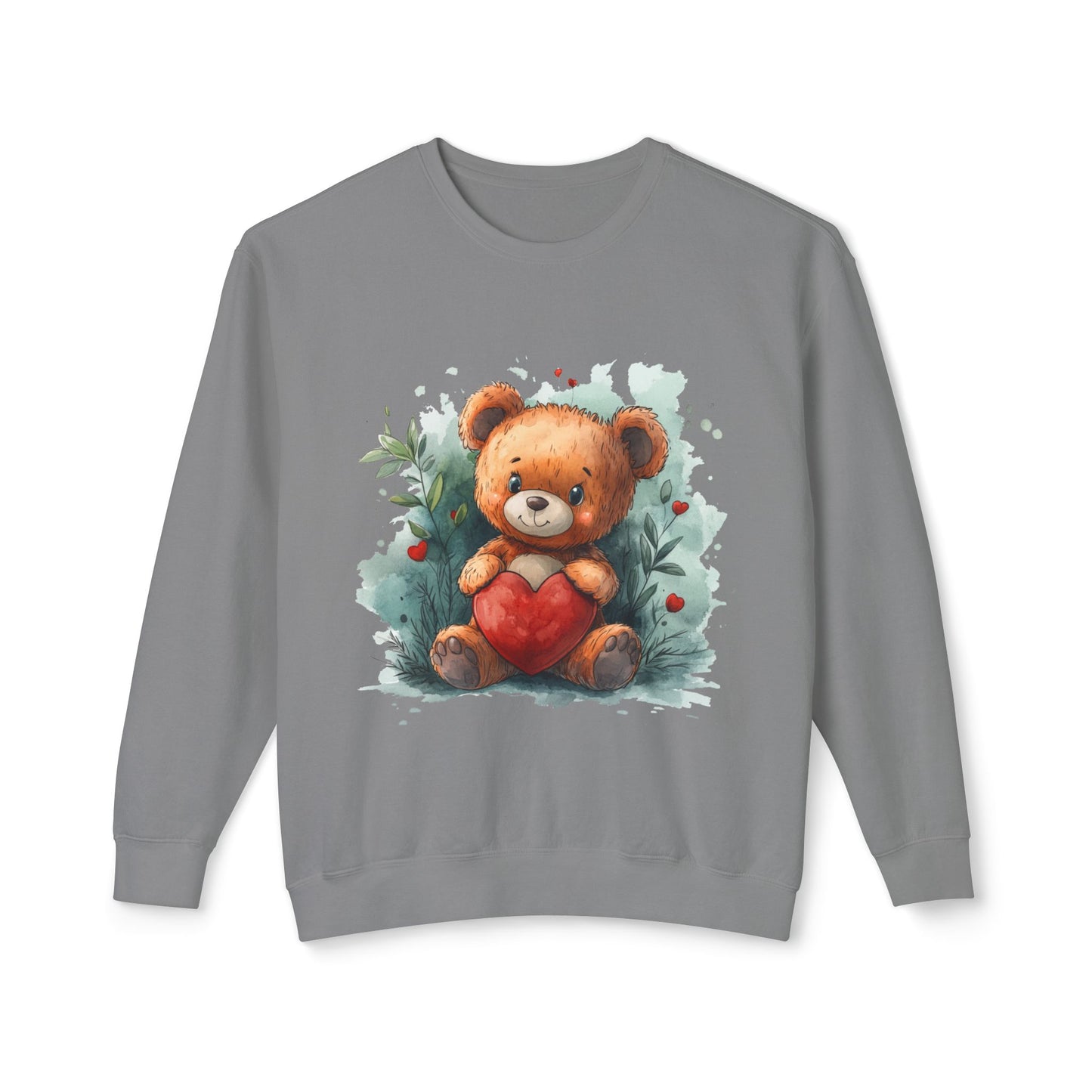 Teddy Bear Unisex Lightweight Crewneck Sweatshirt