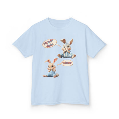 Cute Bunny Youth Heavy Cotton Tee - "My Butt Hurts" Graphic T-Shirt