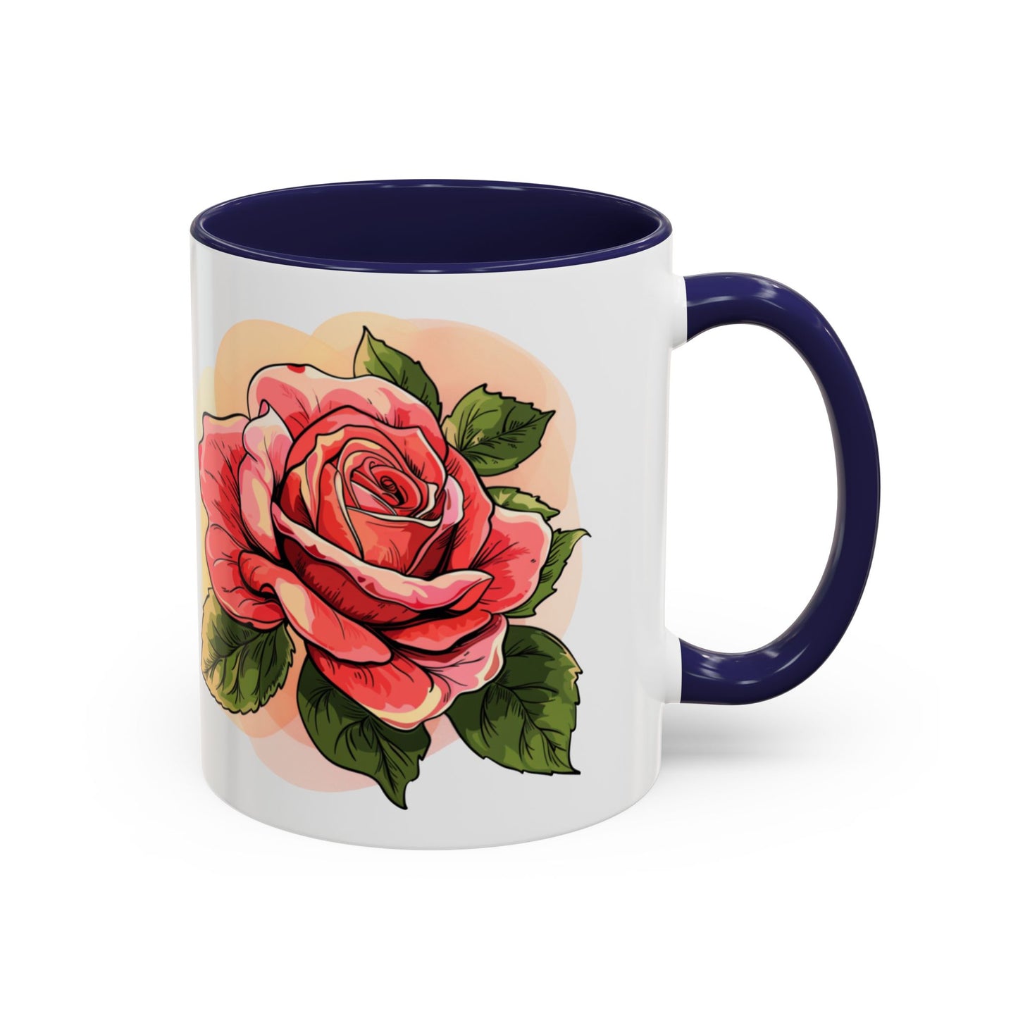 Elegant Floral Accent Coffee Mug - Perfect Gift for Garden Lovers