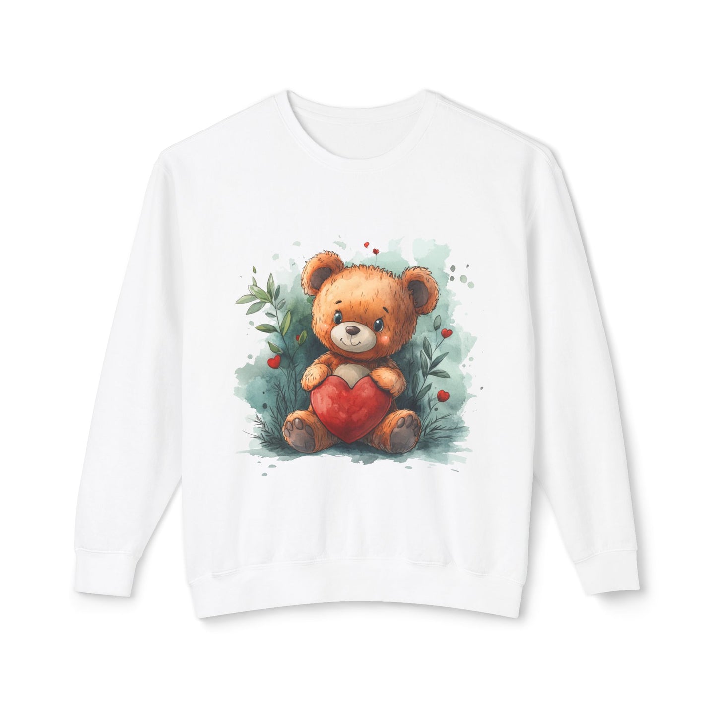 Teddy Bear Unisex Lightweight Crewneck Sweatshirt