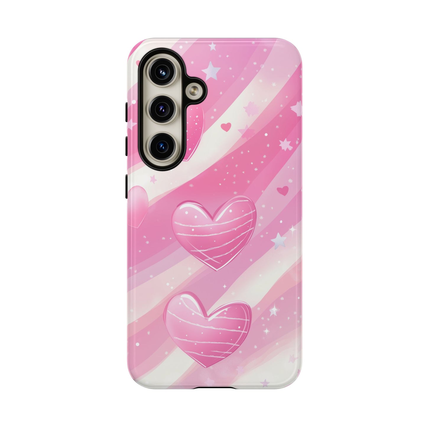 Pink Hearts Phone Case - iPhone, Samsung, and Google case