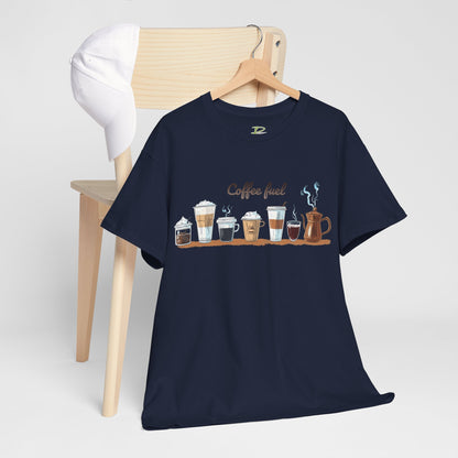 Coffee Cups T-shirt - Unisex Heavy Cotton Tee