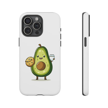 Tough Cases with Cute avocado cartoon character for iPhone, Samsung, and Google case