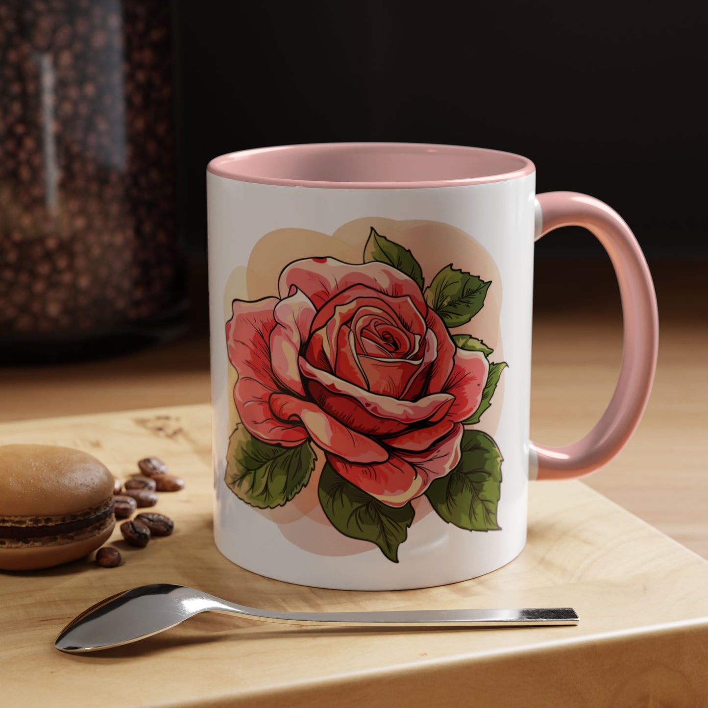 Elegant Floral Accent Coffee Mug - Perfect Gift for Garden Lovers