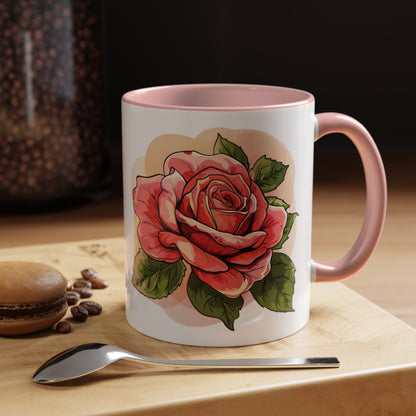 Elegant Floral Accent Coffee Mug - Perfect Gift for Garden Lovers