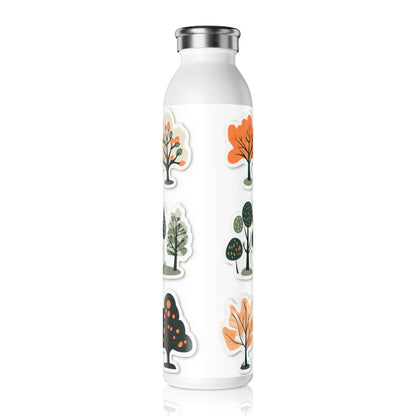 Slim Water Bottle, 20oz - Seasonal Serenity Thin Water Bottle