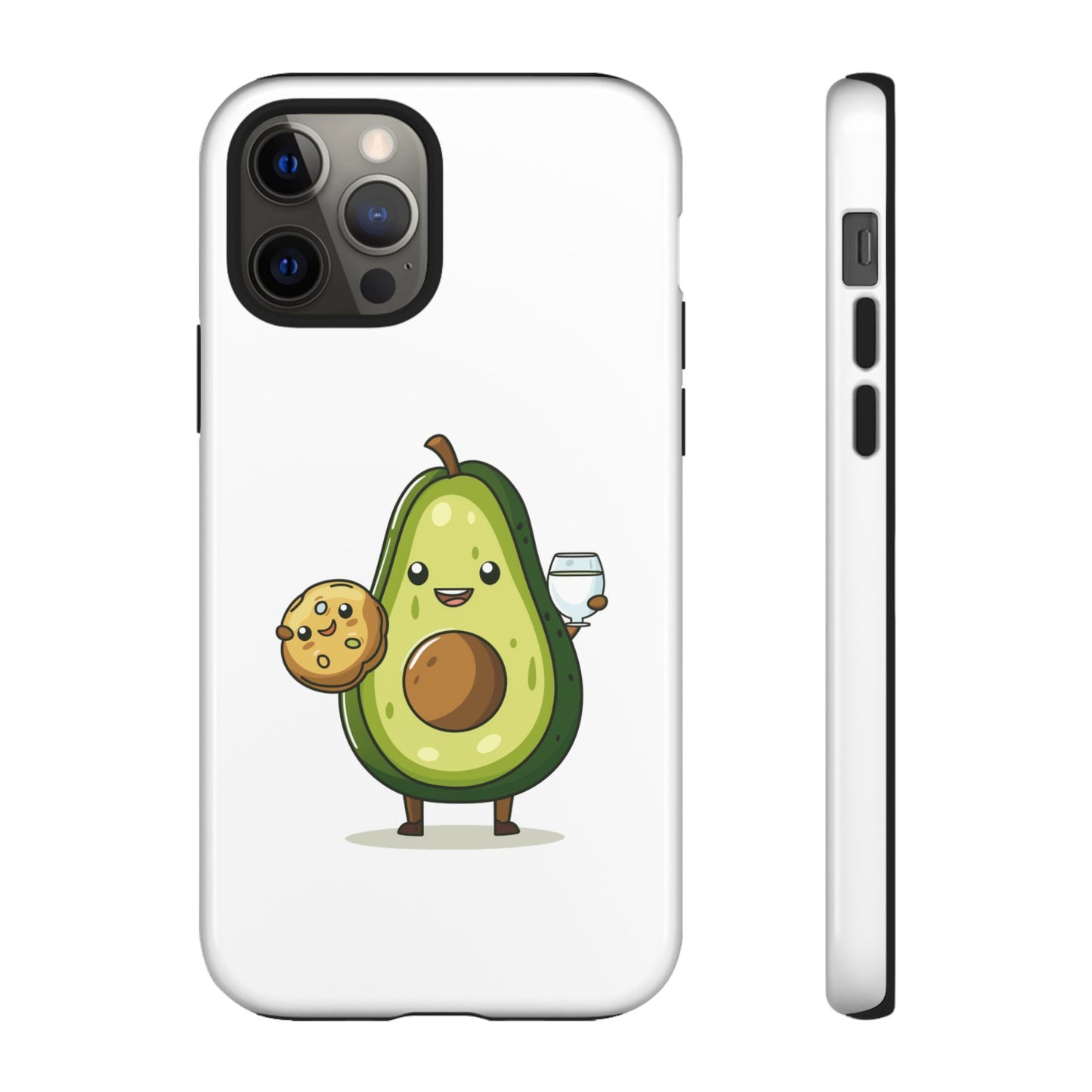 Tough Cases with Cute avocado cartoon character for iPhone, Samsung, and Google case