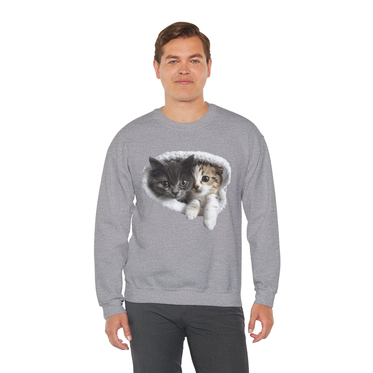 Playful Cats Crewneck Sweatshirt - Unisex Heavy Blend™ Crewneck Sweatshirt