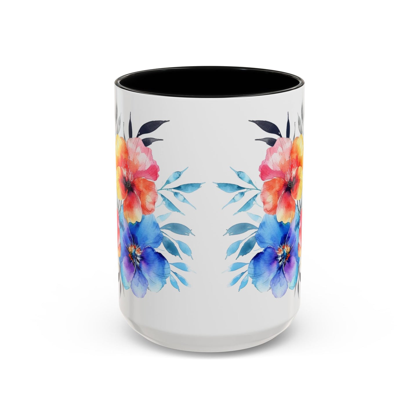 Oil colored  Wildflowers Accent Coffee Mug,  (11oz, 15oz)