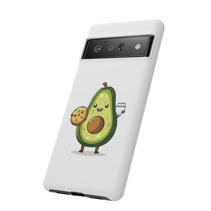 Tough Cases with Cute avocado cartoon character for iPhone, Samsung, and Google case