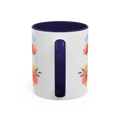 Oil colored  Wildflowers Accent Coffee Mug,  (11oz, 15oz)