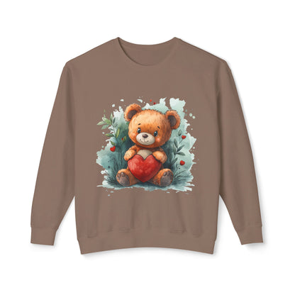 Teddy Bear Unisex Lightweight Crewneck Sweatshirt