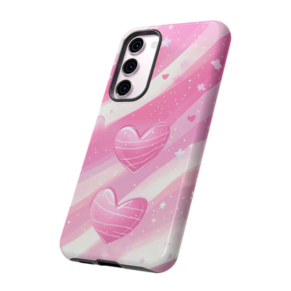 Pink Hearts Phone Case - iPhone, Samsung, and Google case