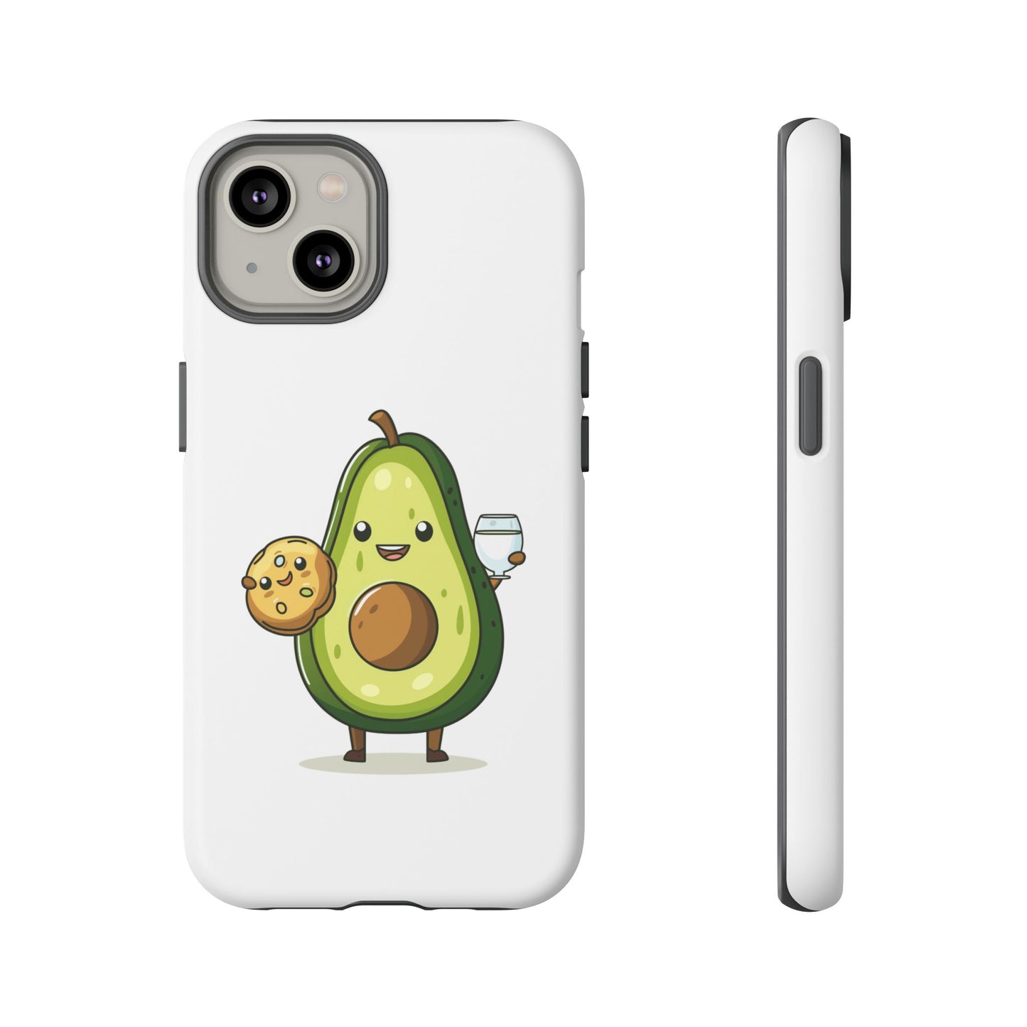 Tough Cases with Cute avocado cartoon character for iPhone, Samsung, and Google case