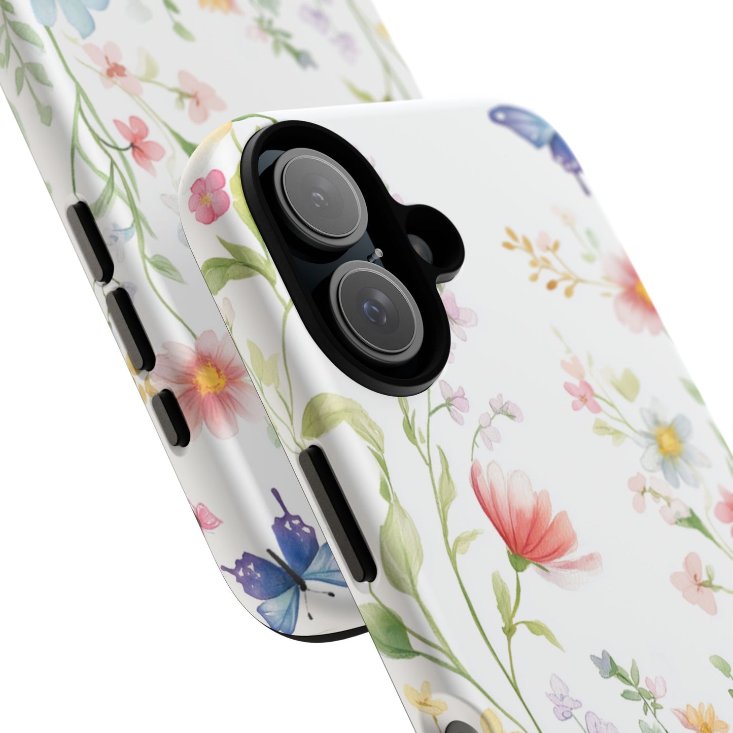 Watercolor Wildflower & Butterfly Phone Case - iPhone, Samsung, and Google case