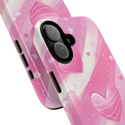 Pink Hearts Phone Case - iPhone, Samsung, and Google case