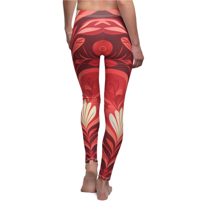 Cut & Sew Casual Leggings for Women- Women's Leggings with Hearts design