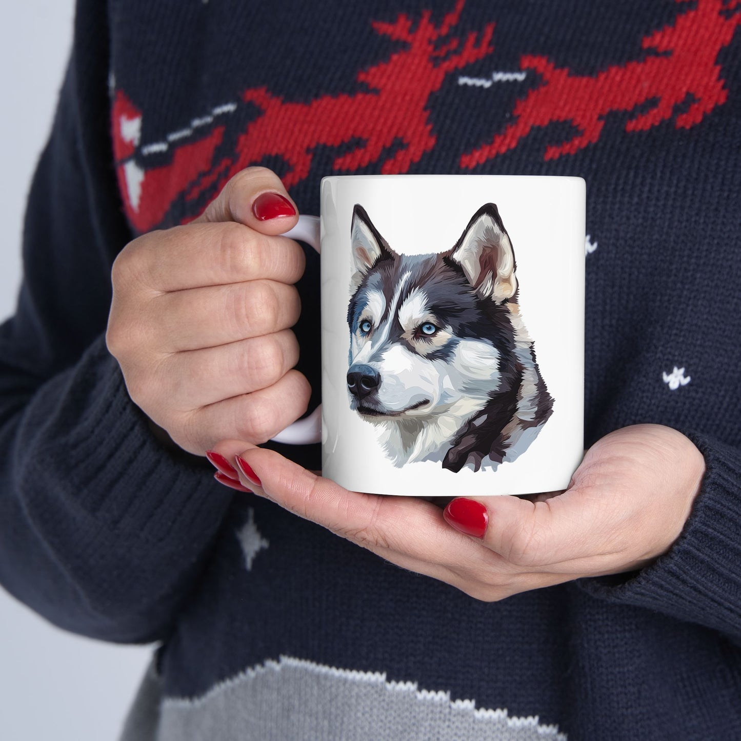 Siberian Husky Dog Coffee Mug - Ceramic Mug, (11oz, 15oz)